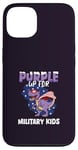 iPhone 13 Purple Up For Military Child Military Kids Dinosaur Case