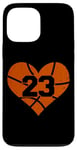 iPhone 13 Pro Max Basketball Number 23 Jersey Funny Basketball Heart Game Day Case