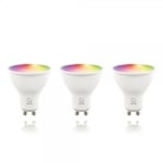 Deltaco Smart Home LED-lampa GU10 WiFi 5W RGB 3-pack