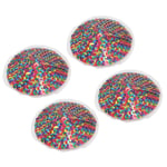 2 Pairs Round Colorful Sequin Nipple Covers Adhesive Nipple Bra Sticker Cove REL