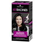 Schwarzkopf - Kit Racines - Coloration Racines Cheveux Permanente - Enrichie d’une huile nourrissante - Couverture Cheveux Blancs - Retouche entre 2 Colorations - Noir R5, 1 Unité (Lot de 1)