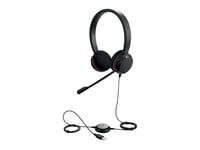 Jabra Evolve 20 Ms Stereo - Headset - På Örat - Kabelansluten - Usb-C, Usb-A - Ljudisolerande - Certifierad För Microsoft-Teams