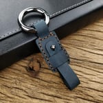 Car Remote Key Case Cover,Car Key Cover For Leather Car Key Ring Screw Keyring Keychain Metal Remote Control Holder Blue