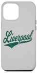 Coque pour iPhone 12 Pro Max Liverpool England Varsity SCRIPT Maillot de sport classique