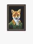 John Lewis Louise Brown 'Dapper Fox' Framed Print, Green/Multi