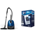 Philips Performer Compact Série 3000 Aspirateur avec Sac - 900 W avec Filtre Anti-Allergènes & Sacs Aspirateurs Electrolux, Boite de 12 Sacs S-Bag® Classic Long Performance