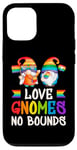 Coque pour iPhone 12/12 Pro LGBT, couples de nains de jardin, couleurs arc-en-ciel