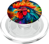 Rooster Chicken Farm Animal Art Rooster Phone PopSockets PopGrip for MagSafe