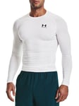 Under ArmourHeatGear Long Sleeve Baselayer T-Shirt - White/Black