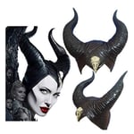 Kaimeng Costume d'Halloween pour femme reine cornes casque cosplay maléfique ...