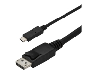 StarTech.com 9.8ft/3m USB C to DisplayPort 1.2 Cable 4K 60Hz, USB-C to DisplayPort Adapter Cable HBR2, USB Type-C DP Alt Mode to DP Monitor Video Cable, Compatible w/ Thunderbolt 3, Black - USB-C Male to DP Male (CDP2DPMM3MB) - Ekstern videoadapter - STM32F072CBU6 - USB-C - DisplayPort - svart