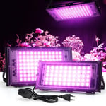 100W LED UV-strålkastare svart ljus IP65 vattentät, ultraviolett LED-lampa, effektbelysning för akvarium, fest, fluorescerande färg, fluorescerande affisch