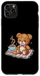 iPhone 11 Pro Max Cartoon teddy bear with honey and tea Case