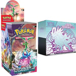 Pokémon JCC présentoir de boosters Écarlate et Violet – Forces Temporelles & JCC Coffret Dresseur d’élite Écarlate et Violet – Forces Temporelles – Serpente-Eau