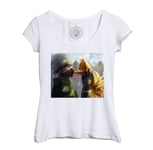 T-Shirt Femme Col Echancré Kakashi Avec Naruto Petits Renard Manga Ninja Kawai