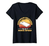 Womens Cornholio Unleashed Bags fly at sonic speed Retro Cornhole V-Neck T-Shirt