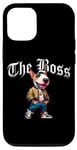 Coque pour iPhone 12/12 Pro Veste cool Bull Terrier Dog The Boss Cool pour chien, maman et papa