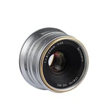 Objectif principal 25 mm F18 pour monture Sony E pour Fujifilm pour appareils photo Canon EOSM Mout Micro 43 A7 A7II A7R pour Panasonic pour OLYMPUS epm1 argent Fuji XF