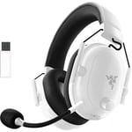 Razer BlackShark V2 Pro (2023) for PC - Premium Wireless E-Sports Headset (HyperClear Super Wideband Mic, TriForce Titanium 50 mm Driver, Bluetooth, Up to 70hrs Battery) White