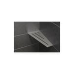 Schluter - Tablette d'angle murale SHELF-S3 wave Acier inox brossé