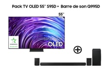 Samsung Pack TV AI OLED 55'' S95D + Barre de son Q-Series Q995D