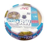 10 JVC Blank DVD+RW discs 4x 4.7GB 120 mins Rewritable for DVD recorder CB