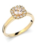 Festive Josefiina morganit halo-diamantring 14-596-042M-KK-HSI1