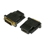 LogiLink HDMI to DVI Adapter HDMI 19-pin female DVI-D (24+1) male Noir