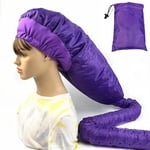 LXTaoler Bonnet Hood Hair Dryer, Adjustable Bonnet Hooded Cap for Hand Held Hair Dryer, Portable Hair Steamer Drying Cap for Women Long Curly Hair (Purple)