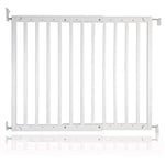 Safetots Chunky Wooden Screw Fit Stair Gate, White, 63.5cm - 105.5cm, Wood Baby Gate, Screw Fit Safety Barrier, Stylish Design and Practical Safety Gate, Easy Installation