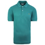 Lacoste Classic Fit Mens Teal Polo Shirt - Green Cotton - Size X-Small