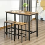 Breakfast Bar Table And Stools Kitchen Dining Room 2 Seater Industrial Furniture