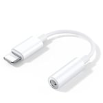 [Apple MFi Certified] iPhone 3.5mm Headphones Adapter , Lightning to 3.5 mm Headphone Jack Adapter Aux Audio Dongle Compatible with iPhone 12/11/11 Pro/XR/X/XS/8/8Plus/7/7Plus Support All iOS System