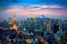 Tokyo Cityscape with Fuji mountain