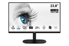 MSI PRO MP245V skärm - LED-bakgrundsbelysning - 24" - VA - 1ms,4ms - Full HD 1920x1080