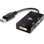 V7 V7DP-VGADVIHDMI-1E DisplayPort Adapter (m) to VGA, HDMI or DVI (f)