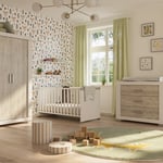 Transland Chambre bébé complète Ayden : lit 70x140, commode, armoire