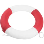 Sjlerst - Flotteur de natation Portable en mousse, anneau de natation solide pour piscine de lac de mer (blanc et rouge)