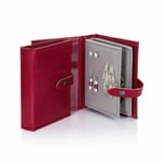 Little Little Book of Earrings Small Red Mock Croc Jewellery Box Travel Storage