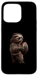 Coque pour iPhone 15 Pro Max Ballon de football américain paresseux