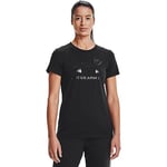 Under Armour Femme Live Sportstyle Graphic Ssc T shirt, Noir (002), XS EU