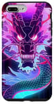 Coque pour iPhone 7 Plus/8 Plus Cyber Dragon fluo