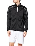 Uhlsport Football Stream 22 Classic Jacket Men, Black/White, Smartbreathe Pique Brushed Outdoor Sports, Size L