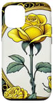 Coque pour iPhone 15 Pro Rose jaune Illustration Roses jardinage art rosiers jardiniers