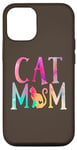 Coque pour iPhone 13 Cat Mom Water Color Funny Cat Owner Taupe Mothers Day