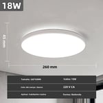 Modernit LED-kattovalot 18W 30W Himmennettävä pyöreä kattolamppu 220V olohuoneeseen makuuhuoneeseen keittiöön sisävalaistus Neutraali valkoinen 18w valkoinen