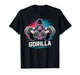 Funny gorilla Lifting Weights Gym Workout Animal Fitness T-Shirt