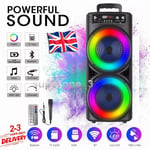 6000w Portable Bluetooth Party Speaker Sub Woofer Heavy Bass Sound System & MIC