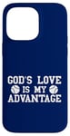 Coque pour iPhone 14 Pro Max God's Love is My Advantage Christian Tennis Jesus Christ