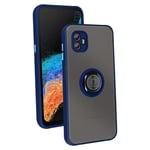 Case for Samsung Xcover 6 Pro Case Bi-material Metallic Ring Video Stand blue